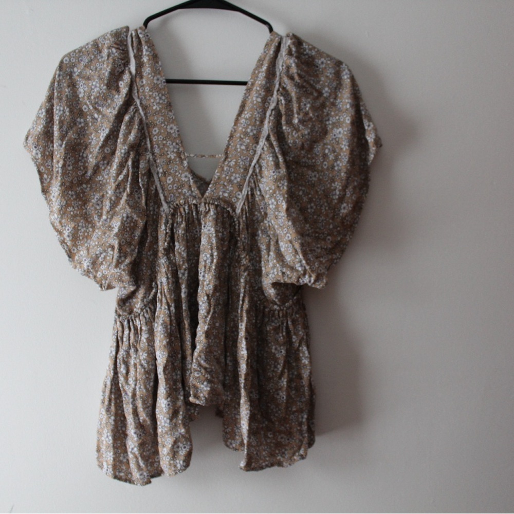 Floral Brown Women's Top